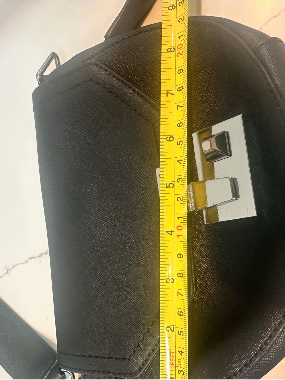 Rebecca Minkoff Black Leather Crossbody Bag with Silver Hardware - Picture 5 of 10